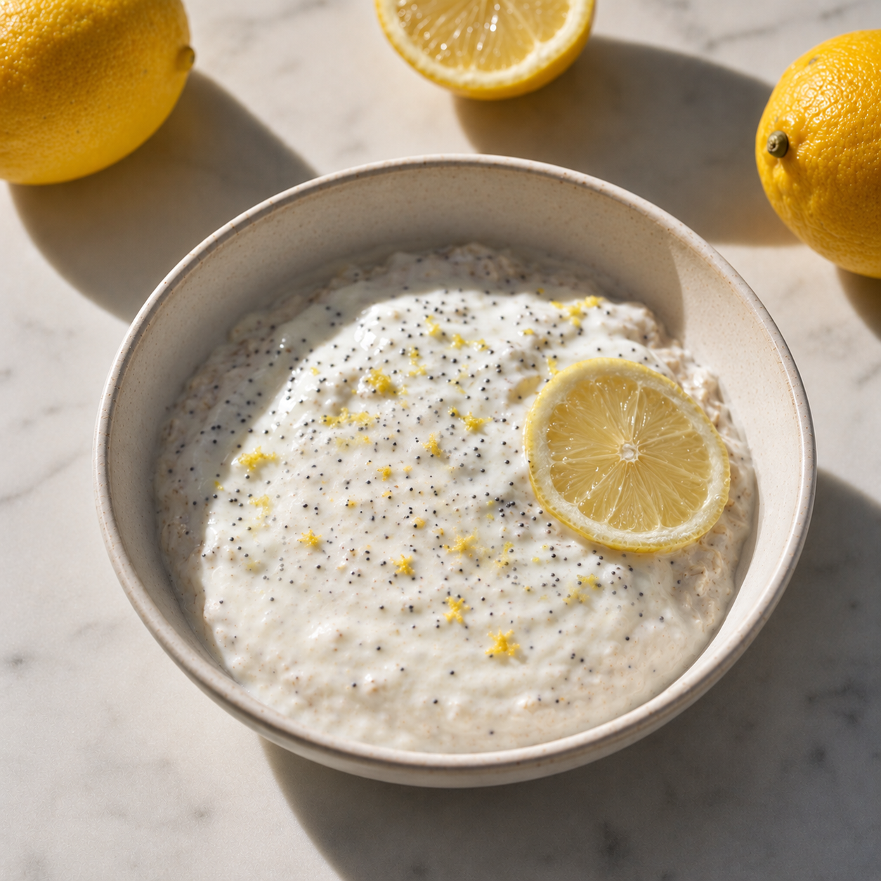 Lemon & Poppy Seed Overnight Oats 🍋