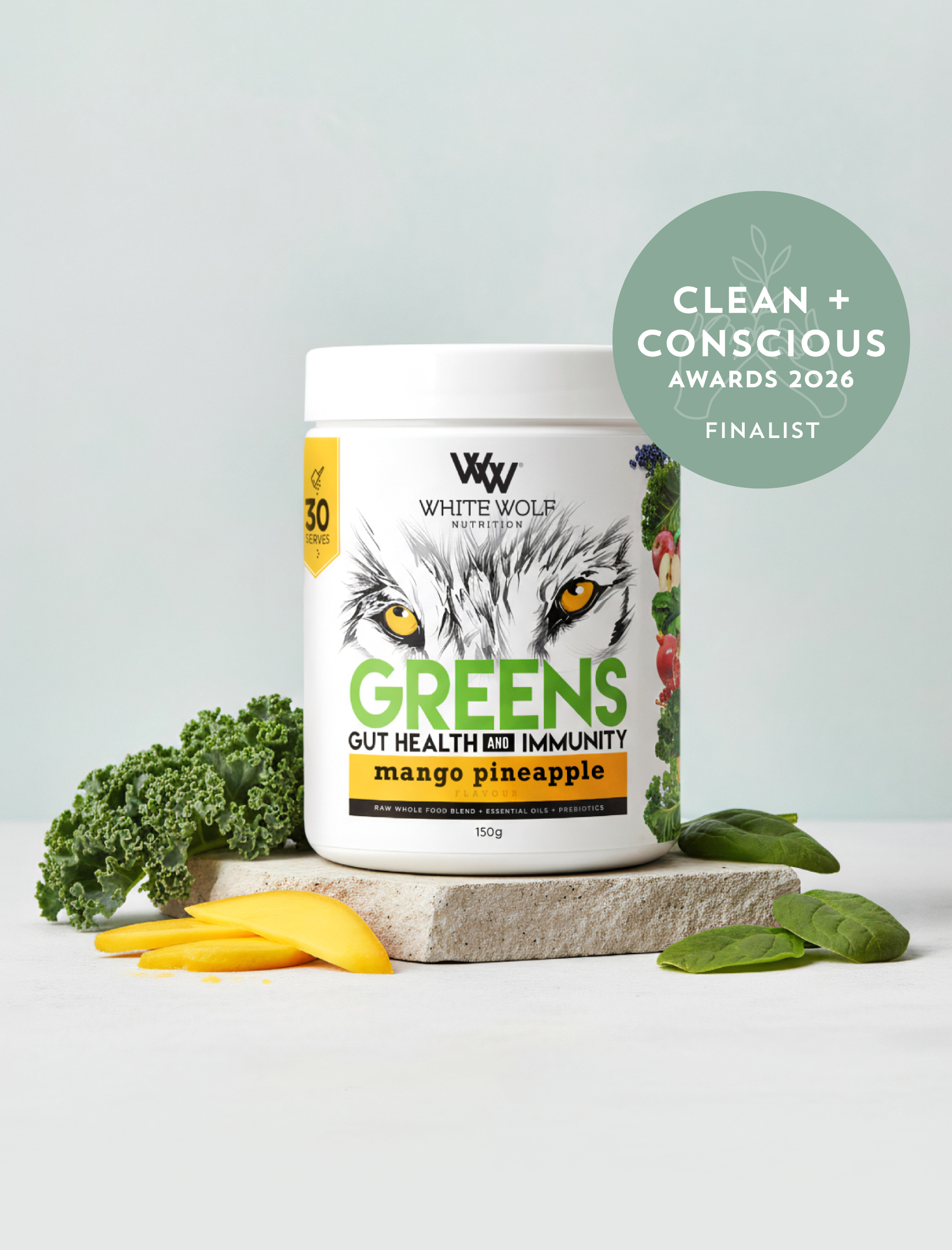 Greens Gut Health & Immunity: Mango Pineapple