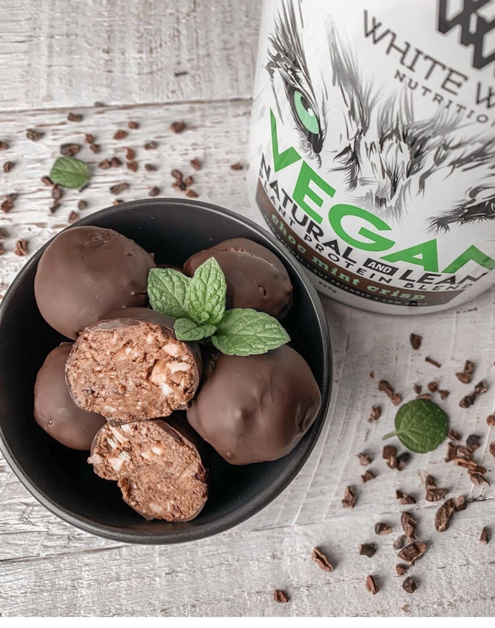 White Wolf Nutrition Choc Mint Peanut Butter Bites