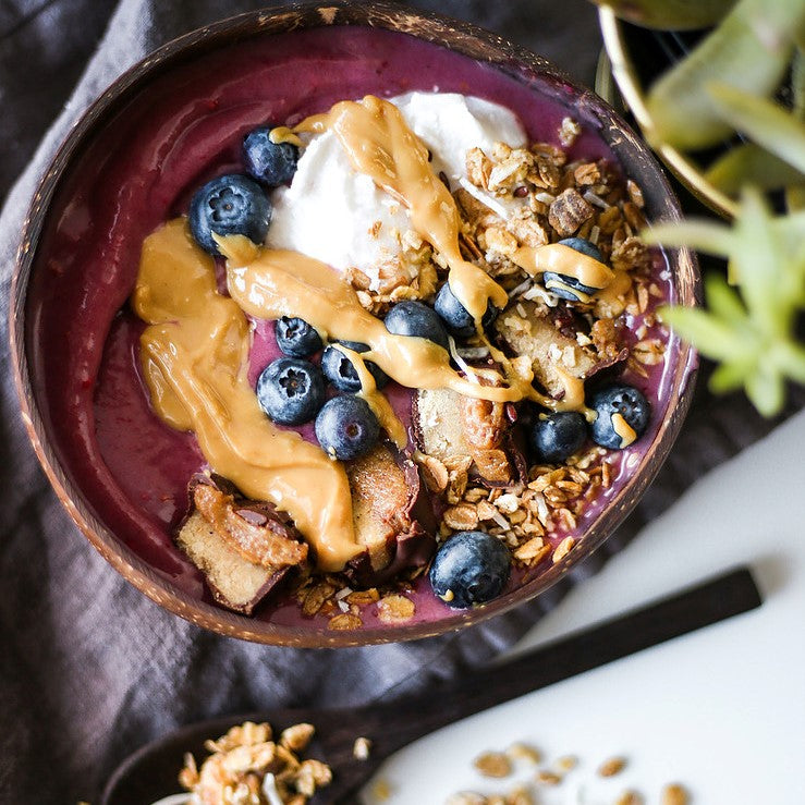 Raspberry Coffee Smoothie Bowl