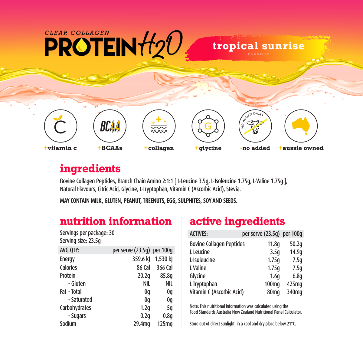 Clear Collagen Protein Water