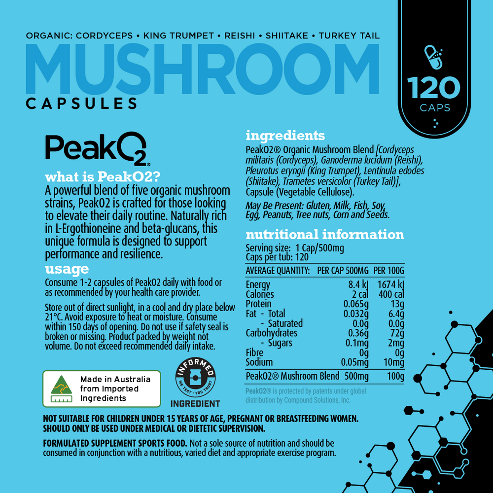 Peak O2 Mushroom | Capsules