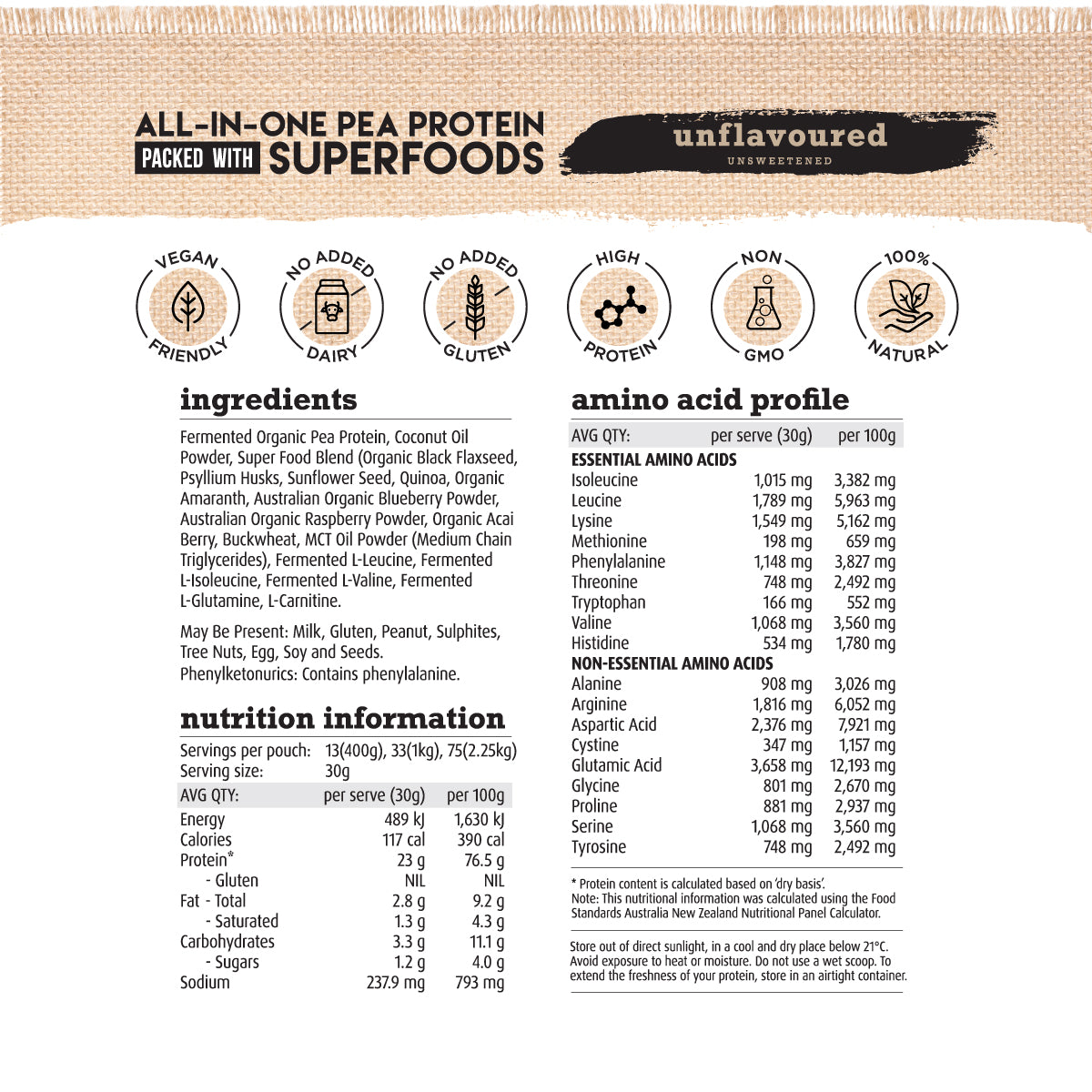 All-In-One Pea Protein with Superfoods